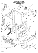 CABINET Diagram and Parts List for LGQ9557KQ1  Whirlpool Dryer