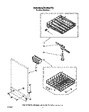 DISHRACK Diagram and Parts List for WU3006V1  Roper Dishwasher