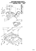 MACHINE BASE Diagram and Parts List for KAWS850LE0  KitchenAid Washer