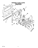CONTROL PANEL Diagram and Parts List for SF367PEYQ0  Whirlpool Range