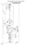 BRAKE AND DRIVE TUBE Diagram and Parts List for LSQ7533JQ0  Whirlpool Washer