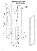 FREEZER DOOR PARTS Diagram and Parts List for KSSC42QMS00  KitchenAid Refrigerator