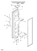 FREEZER DOOR Diagram and Parts List for ED22TEXHW01  Whirlpool Refrigerator