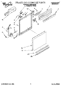 FRAME AND CONSOLE Diagram and Parts List for DU920QWDQ2  Whirlpool Dishwasher