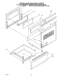 DOOR AND DRAWER, LITERATURE Diagram and Parts List for RF330PXDW0  Whirlpool Range