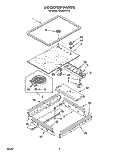COOKTOP Diagram and Parts List for RS696PXYB0  Whirlpool Range
