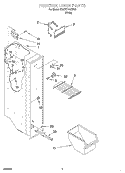 FREEZER LINER Diagram and Parts List for 3XART710GW02  Whirlpool Refrigerator