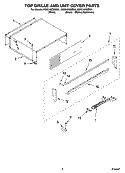 TOP GRILLE AND UNIT COVER PARTS Diagram and Parts List for KSSO42QMB01  KitchenAid Refrigerator
