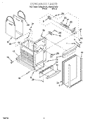 CONTAINER Diagram and Parts List for GX900QPGQ0  Whirlpool Trash Compactor