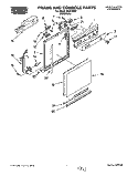 FRAME AND CONSOLE Diagram and Parts List for WU5755B1  Roper Dishwasher
