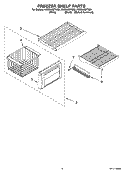 FREEZER SHELF PARTS Diagram and Parts List for KSSS48QTB02  KitchenAid Refrigerator