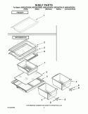 SHELF PARTS Diagram and Parts List for W8RXNGFWL00  Whirlpool Refrigerator