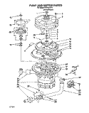 PUMP AND MOTOR Diagram and Parts List for 4KUDC220T5  KitchenAid Dishwasher
