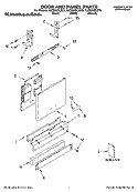 DOOR AND PANEL PARTS Diagram and Parts List for KUDS01DLBT0  KitchenAid Dishwasher