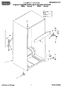 CABINET Diagram and Parts List for RT12VKXDW00  Roper Refrigerator