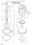 AGITATOR, BASKET, AND TUB Diagram and Parts List for LXR9445JQ1  Whirlpool Washer