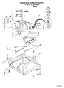 MACHINE BASE PARTS Diagram and Parts List for 7MLBR6103MT0  Whirlpool Washer