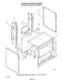 EXTERNAL OVEN Diagram and Parts List for SF3001SRW1  Whirlpool Range