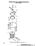 HEATER, PUMP AND LOWER SPRAY ARM Diagram and Parts List for DU7500XR0  Whirlpool Dishwasher