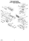 AIR FLOW PARTS Diagram and Parts List for YMH7140XFB2  Whirlpool Microwave