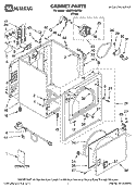 CABINET PARTS Diagram and Parts List for YMED5700TQ0  Maytag Dryer