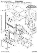 OVEN PARTS Diagram and Parts List for KEHC379JWH06  KitchenAid Microwave Oven Combo