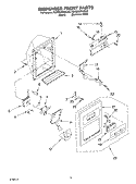 DISPENSER FRONT PARTS Diagram and Parts List for KSRB22FKSS03  KitchenAid Refrigerator