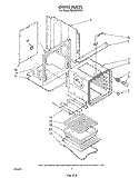OVEN Diagram and Parts List for RB120PXV0  Whirlpool Wall Oven