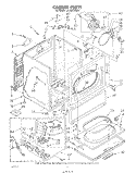 CABINET Diagram and Parts List for LG7081XSW0  Whirlpool Dryer
