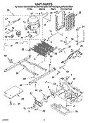 UNIT PARTS Diagram and Parts List for KSRA22CNSS00  KitchenAid Refrigerator