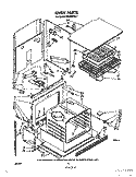 OVEN Diagram and Parts List for RB265PXK1  Whirlpool Wall Oven
