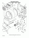 BULKHEAD PARTS Diagram and Parts List for WGD9450WL2  Whirlpool Dryer