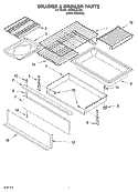 DRAWER & BROILER PARTS Diagram and Parts List for GS445LELS0  Whirlpool Range