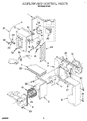 AIRFLOW AND CONTROL Diagram and Parts List for B113B  Whirlpool Air Conditioner