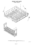 LOWER RACK Diagram and Parts List for 4KUDI220T2  KitchenAid Dishwasher