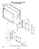 DOOR AND LATCH Diagram and Parts List for MW8200XL2  Whirlpool Microwave