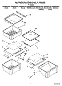 REFRIGERATOR SHELF PARTS Diagram and Parts List for GS6NHAXVT00  Whirlpool Refrigerator