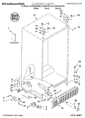 CABINET, LITERATURE Diagram and Parts List for KSRS25FGBT04  KitchenAid Refrigerator
