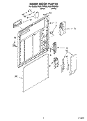 INNER DOOR Diagram and Parts List for DU911PWKB0  Whirlpool Dishwasher