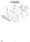 CABINET Diagram and Parts List for MH6110XBB2  Whirlpool Microwave
