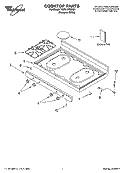 COOKTOP PARTS Diagram and Parts List for YSF315PEMQ1  Whirlpool Range