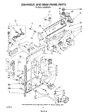CONTROLS AND REAR PANEL Diagram and Parts List for LA6800XSN1  Whirlpool Washer