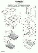 SHELF PARTS Diagram and Parts List for G20EFSB2313  Whirlpool Refrigerator