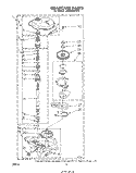 GEARCASE Diagram and Parts List for LA3400XPW3  Whirlpool Washer