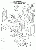 CHASSIS PARTS Diagram and Parts List for YGFE471LVQ0  Whirlpool Range