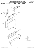 DOOR AND PANEL PARTS Diagram and Parts List for KUDL01TKBL0  KitchenAid Dishwasher