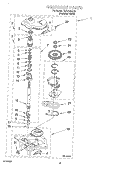 GEARCASE Diagram and Parts List for 95LEGB5  Whirlpool Washer