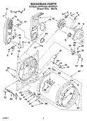 BULKHEAD PARTS Diagram and Parts List for KGYS750LQ1  KitchenAid Dryer