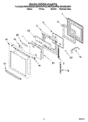 OVEN DOOR PARTS Diagram and Parts List for KEHC309JBL06  KitchenAid Microwave Oven Combo