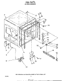 TUB , LITERATURE AND OPTIONAL Diagram and Parts List for DP6000XRP0  Whirlpool Dishwasher